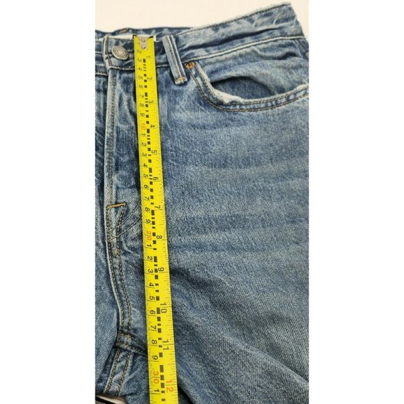 GRLFRND Mica Jeans 26 High Rise Waisted Button Fly High Expectations Blue Denim - Picture 12 of 14